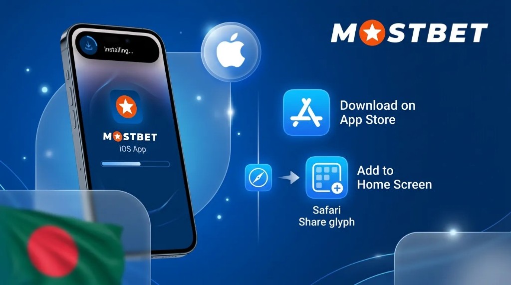 Mostbet iOS app install via App Store and Add to Home Screen