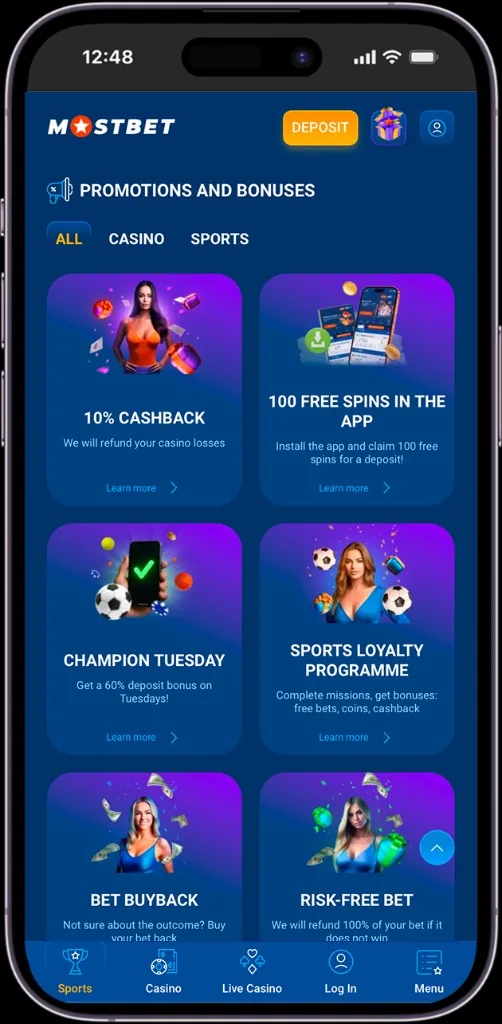 Mostbet app promotions and bonuses list